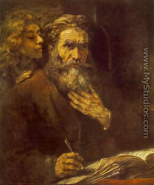 Evangelist Matthew and the Angel 1661 - Rembrandt Van Rijn