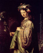 Saskia as Flora 1634 - Rembrandt Van Rijn