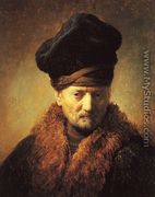 Bust of an Old Man in a Fur Cap 1630 - Rembrandt Van Rijn