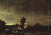 Landscape with a Stone Bridge c. 1637 - Rembrandt Van Rijn