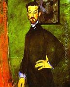 Portrait Of Paul Alexandre Against A Green Background - Amedeo Modigliani