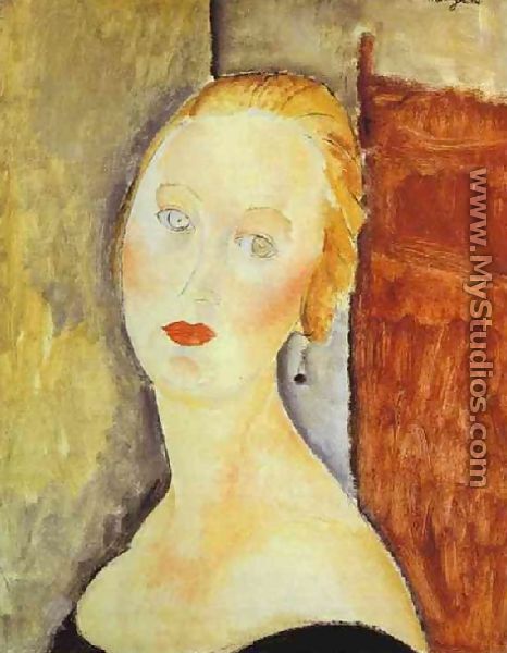 A Blond Woman   Portrait Of Germaine Survage - Amedeo Modigliani