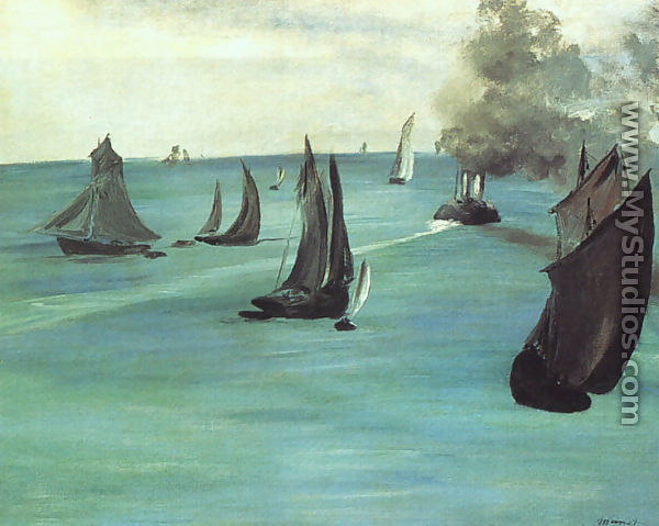 The Beach at Sainte-Adresse  1867 - Edouard Manet