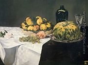 Still Life with Melon and Peaches  1866 - Edouard Manet