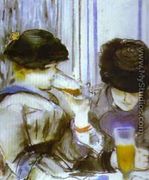 Two Women Drinking Bocks - Edouard Manet
