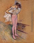 Dancer Adjusting Her Tights - Henri De Toulouse-Lautrec