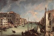 Grand Canal    Looking East From The Campo San Vio - (Giovanni Antonio Canal) Canaletto