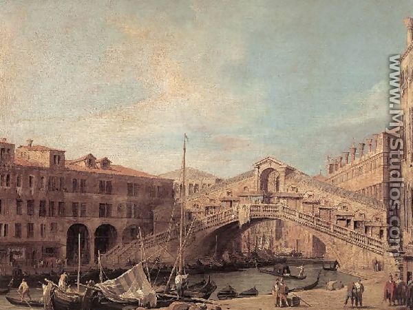 Grand Canal   The Rialto Bridge From The South - (Giovanni Antonio Canal) Canaletto