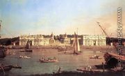 London Greenwich Hospital From The North Bank Of The Thames - (Giovanni Antonio Canal) Canaletto