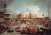 The Bucintoro Returning To The Molo On Ascension Day - (Giovanni Antonio Canal) Canaletto