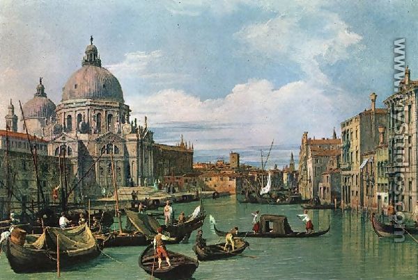 The Grand Canal And The Church Of The Salute - (Giovanni Antonio Canal) Canaletto