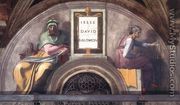 Lunette XI   Jesse  David And Solomon  Sistine Chapel - Michelangelo Buonarroti