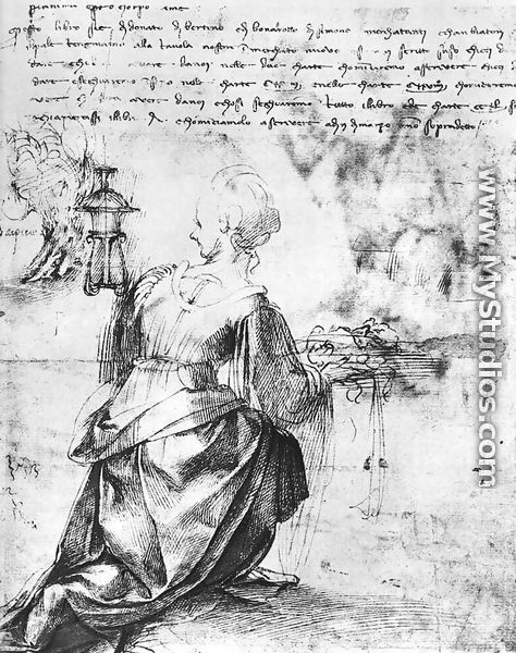 Back View Of A Woman - Michelangelo Buonarroti