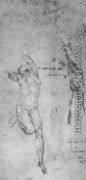 Male Nude Arm Bearded Man - Michelangelo Buonarroti