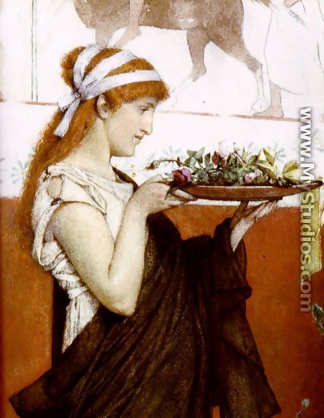 A Votive Offering   Detail - Sir Lawrence Alma-Tadema