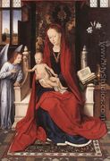 Virgin Enthroned with Child and Angel c. 1480 - Hans Memling