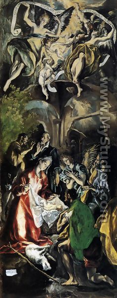 Adoration of the Shepherds 1596-1600 - El Greco (Domenikos Theotokopoulos)