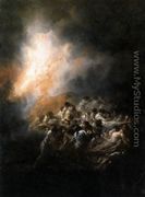 Fire At Night - Francisco De Goya y Lucientes