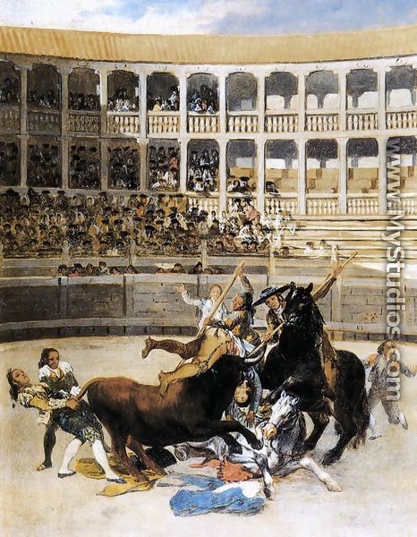 Picador Caught By The Bull - Francisco De Goya y Lucientes