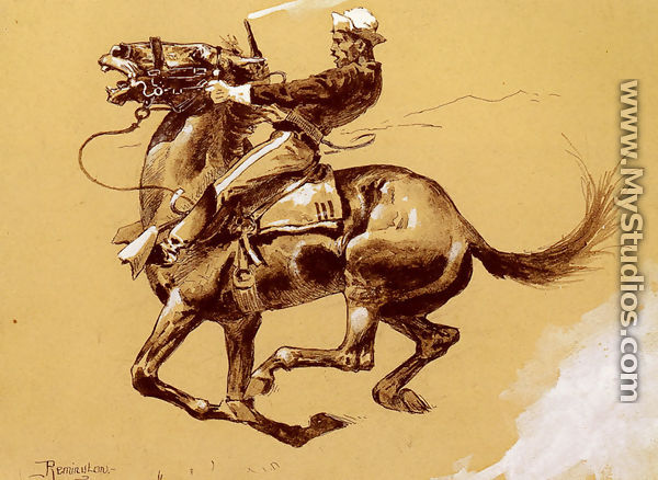 Ugly   Oh The Wild Charge He Made - Frederic Remington