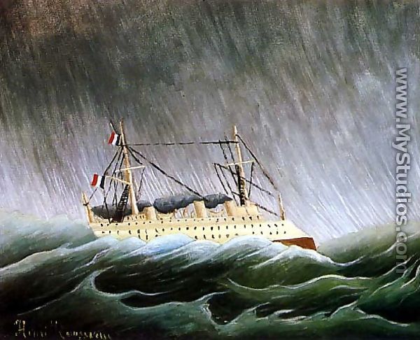 The Boat In The Storm - Henri Julien  Rousseau