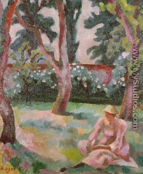 Orchard Woman Seated In A Garden - Roger Fry