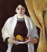 Portrait with Apples- Wife of the Artist  1909 - August Macke
