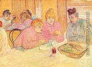 In The Dining Room Of The Brothell - Henri De Toulouse-Lautrec