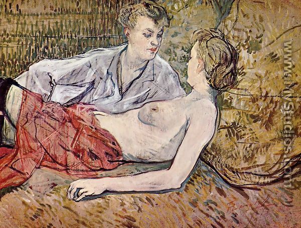 The Two Girlfriends - Henri De Toulouse-Lautrec