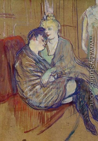 Two Girlfriends - Henri De Toulouse-Lautrec