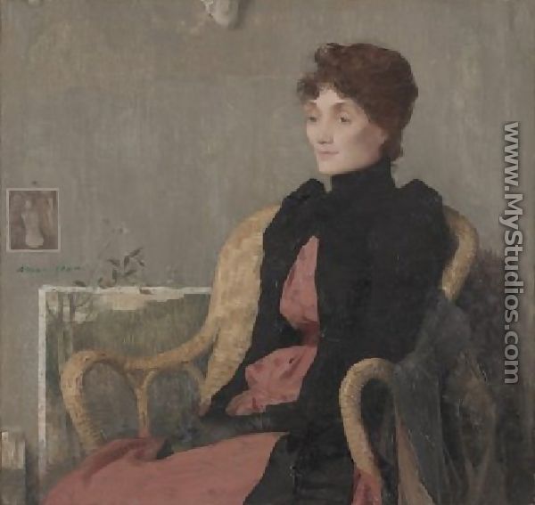 Portrait Of A Woman - Edmond-Francois Aman-Jean