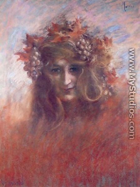 Portrait Of Marguerite Moreno - Lucien Levy-Dhurmer