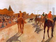 Racehorses in Front of the Grandstand 1866-68 - Edgar Degas