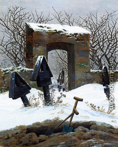 Graveyard under Snow 1826 - Caspar David Friedrich