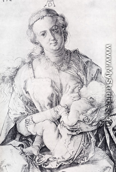 The Virgin Nursing The Child - Albrecht Durer