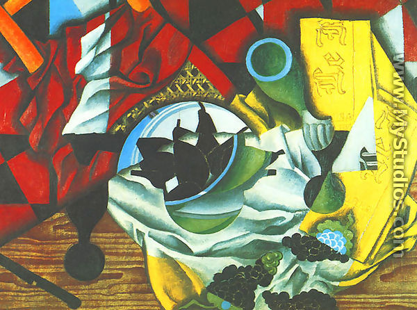 Pears And Grapes On A Table - Juan Gris