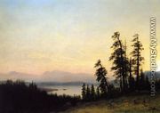 Landscape With Deer - Albert Bierstadt