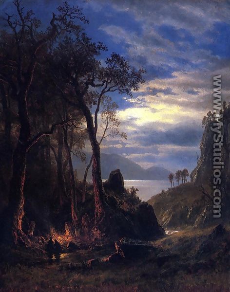 The Campfire - Albert Bierstadt