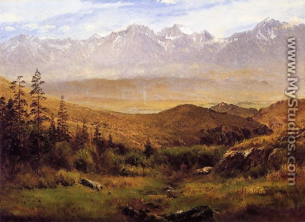 In The Foothills Of The Mountais - Albert Bierstadt