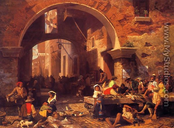 The Portico Of Octavia - Albert Bierstadt