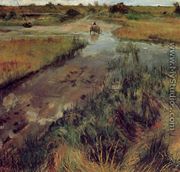 Swollen Stream At Shinnecock - William Merritt Chase