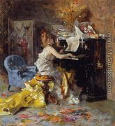 Woman At A Piano - Giovanni Boldini
