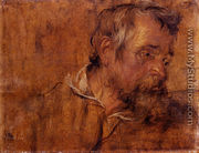 Profile Study Of A Bearded Old Man - Sir Anthony Van Dyck
