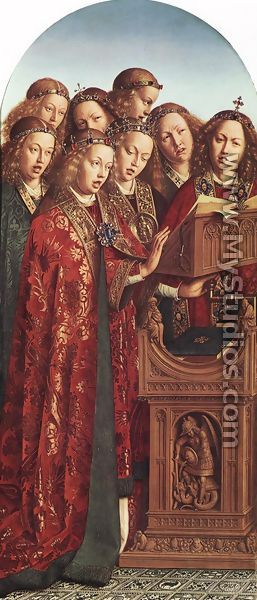 The Ghent Altarpiece- Singing Angels 1427-29 - Jan Van Eyck