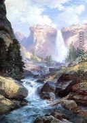 Waterfall In Yosemite - Thomas Moran