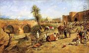 Arrival Of A Caravan Outside The City Of Morocco - Edwin Lord Weeks
