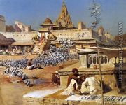 Feeding The Sacred Pigeons  Jaipur - Edwin Lord Weeks