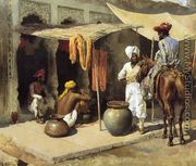 Outside An Indian Dye House - Edwin Lord Weeks