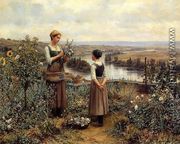 Picking Flowers - Daniel Ridgway Knight