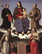 Madonna and Child with Four Saints (Tezi Altarpiece) 1500 - Pietro Vannucci Perugino